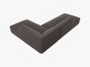 Micadoni Ecksofa Ruby 4-Sitzer Rechts Samt Salvador Dunkelgrau Bild 4