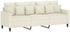 vidaXL 3-Sitzer-Sofa mit Hocker Creme 180 cm Samt 3201115 Bild 4