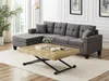 Vente-unique 'MORIALA' 2-in-1-Tisch ausziehbar und höhenverstellbar, MDF natur / Stahl schwarz, 120-220 x 90 x 45-75 cm Bild 4