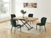 Vente-unique 'MORIALA' 2-in-1-Tisch ausziehbar und höhenverstellbar, MDF natur / Stahl schwarz, 120-220 x 90 x 45-75 cm Bild 1