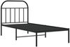 vidaXL Bettgestell mit Kopfteil Metall Schwarz 90x200 cm 353628 Bild 3