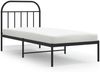 vidaXL Bettgestell mit Kopfteil Metall Schwarz 90x200 cm 353628 Bild 2