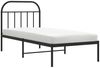 vidaXL Bettgestell mit Kopfteil Metall Schwarz 90x200 cm 353628 Bild 5