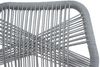 2er-Set Rope-Barhocker HWC-O21, Outdoor Sitzpolster Seilgeflecht Metall Holz-Optik ~ hellgrau, Kissen hellgrau Bild 4
