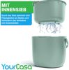 YourCasa Biomülleimer Küche 6L für alltäglichen Biomüll Spülmaschinenfest mit Sieb, Spülmaschinenfest, 6L Fassungsvermögen Bild 4