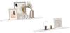 vidaXL Wandregal 2 pcs Weiß Marmor 115 x 9 x 3 cm Holzwerkstoff 42020025 Bild 3