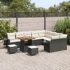 vidaXL Gartensofa-set 12 pcs Schwarz Poly-Rattan 3361780 Bild 3