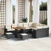 vidaXL Gartensofa-set 12 pcs Schwarz Poly-Rattan 3361780 Bild 1