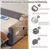 Merax Daybett 90/180x190cm mit Ablagefächern und Ausziehbett (Polsterbett, 1 tlg), Schlafsofa Tagesbett mit Bluetooth-Stereo & USB-Ladeanschluss, Samt Bild 3