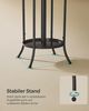 Songmics Kleiderständer freistehend, Garderobenständer mit Regenschirmständer, 12 Haken, Metall, 175 cm hoch, für Eingangsbereich, Flur, Wohnzimmer, Schlafzimmer,tintenschwarz,RCRDE011B01 Bild 4