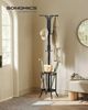 Songmics Kleiderständer freistehend, Garderobenständer mit Regenschirmständer, 12 Haken, Metall, 175 cm hoch, für Eingangsbereich, Flur, Wohnzimmer, Schlafzimmer,tintenschwarz,RCRDE011B01 Bild 2