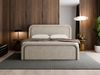 Compleo Boxspringbett Kontinentalbett mit Bonell-Federkern, rundes Kopfteil (Topper als Option, Stoff: PUENTE oder QUELLE), Designerbett, Japandi und Modern Schlafzimmer, Jugendzimmer Bild 3
