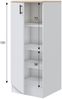 Dmora Hochschrank 1 Tür Aveny, Küchenschrank, Vertikales Vorratsmodul, Kompakter Vertikalschrank, 60x60 h148 cm, Weiß und Eiche Bild 5