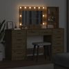 vidaXL Schminktisch mit Schubladen 3 pcs Artisan-Eiche Holzwerkstoff 3334217 Bild 4
