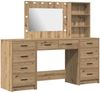 vidaXL Schminktisch mit Schubladen 3 pcs Artisan-Eiche Holzwerkstoff 3334217 Bild 2