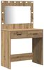 vidaXL Schminktisch mit Schubladen 3 pcs Artisan-Eiche Holzwerkstoff 3334217 Bild 5