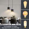 ZMH Pendelleuchte Esstisch E27 Hängelampe Vintage - Küchenlampe Hängend 2 Flammig Esszimmerlampe Schwarz Gold Hängeleuchte Kücheninsel Höhenverstellbar Industrielampe Ohne Leuchtmittel Bild 4