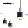 ZMH Pendelleuchte Esstisch E27 Hängelampe Vintage - Küchenlampe Hängend 2 Flammig Esszimmerlampe Schwarz Gold Hängeleuchte Kücheninsel Höhenverstellbar Industrielampe Ohne Leuchtmittel Bild 3