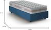 Dmora Einzelbett Avova, Bettkasten mit Stoffbezug, 100 % Made in Italy, Öffnung vorne, inklusive Matratze 80 x 200 cm, Blau Bild 3