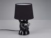 Coole LED Tischleuchte Keramik Hund mit Stoffschirm Ø18cm in Schwarz, Höhe 29cm Bild 4