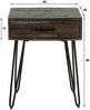 KAWOLA Nachttisch MESA Akazie grau 60 x 35 x 45 cm Bild 5