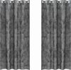 vidaXL Samtvorhänge mit Vorhängen 2 pcs Grau 225 x 140 cm Samt 4107655 Bild 2