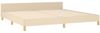 Doppelbett, Bettgestell Modernen ohne Matratze Creme 200x200 cm Stoff d2026e Bild 5