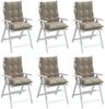 vidaXL Niedriglehner-Auflagen 6 Stk. Taupe Oxford-Gewebe 377697 Bild 4