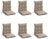 vidaXL Niedriglehner-Auflagen 6 Stk. Taupe Oxford-Gewebe 377697 Bild 3