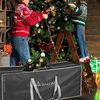 SALCAR Weihnachtsbaum Aufbewahrungtasche, Weihnachtsbaum Transporthülle für 1,8m/2,1m/2,4m Tannenbaum und Andere Weihnachtsdekorationen, aus 600D Oxford, Reißfest Wasserdicht, Schwarz Bild 2