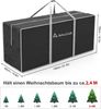 SALCAR Weihnachtsbaum Aufbewahrungtasche, Weihnachtsbaum Transporthülle für 1,8m/2,1m/2,4m Tannenbaum und Andere Weihnachtsdekorationen, aus 600D Oxford, Reißfest Wasserdicht, Schwarz Bild 3