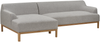 beliani 'SOSJO' Ecksofa, Stoff hellgrau, Linksseitig, 251 x 132 x 74 cm Bild 4
