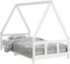 vidaXL Kinderbett Weiß 90x190 cm Massivholz Kiefer 834463 Bild 2