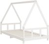 vidaXL Kinderbett Weiß 90x190 cm Massivholz Kiefer 834463 Bild 3