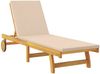 vidaXL Sonnenliege mit Kissen Beige Massivholz Akazie 3407701 Bild 4