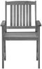 vidaXL Gartenstühle mit Kissen 2 Stk. Grau Massivholz Akazie 3061223 Bild 5