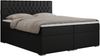 Boxspringbett mit 2 Bettkästen, Matratze und Topper - PERA - 180x200cm - Schwarz Kunstleder - H3 Bild 3