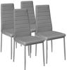 tectake Esszimmerstuhl Set Esszimmerstuhl (4er Set, 4 St), gepolstert mit Kunstlederbezug Bild 4