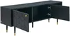 Vente-unique - PARIOMA TV unit Holz, Platte SchwarzGold - B 40 cm x H 55 cm x L 150 cm Bild 4