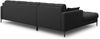 Micadoni Ecksofa Mamaia 5-Sitzer Links Strukturierter Stoff Neve Dunkelgrau schwarze Beine Bild 4