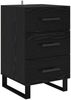 vidaXL Nachttisch Schwarz Eichen-Optik 40 x 40 x 66 cm Holzwerkstoff 882145 Bild 2