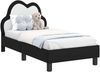 vidaXL Kinderbettgestell mit Kopfteil Schwarz 70 x 140 cm PU 42011172 Bild 2