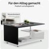 CASARIA® Couchtisch Orlando 95x55x50cm Weiß Schwarz Holz Wohnzimmertisch Bild 2