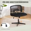 Bürostuhl, Samt, 360° drehbar & höhenverstellbar, 61x55x73-85 cm, Schwarz Bild 5