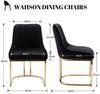 WAHSON OFFICE CHAIRS Esszimmerstuhl 2er Set Küchenstuhl mit goldene Stuhlbeine Bild 3