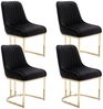 WAHSON OFFICE CHAIRS Esszimmerstuhl 2er Set Küchenstuhl mit goldene Stuhlbeine Bild 2