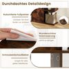 Moderner 5-stöckiger Raumteiler im Leiterstil aus Holz für Bücher 120 x 19,5 x 109 cm Braun Bild 4