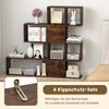 Moderner 5-stöckiger Raumteiler im Leiterstil aus Holz für Bücher 120 x 19,5 x 109 cm Braun Bild 5