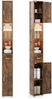 Badezimmerschrank mit Beleuchtung & Schublade & 3 Glasablagen Schmaler Badschrank Vintage Bild 1