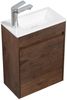 Badplaats Gäste-WC Waschtisch Set Sinta 40 x 22 cm Walnuss Braun - Badmöbel Set mit Waschbecken und Unterschrank, Vormontiert und mit Soft-Close Bild 5